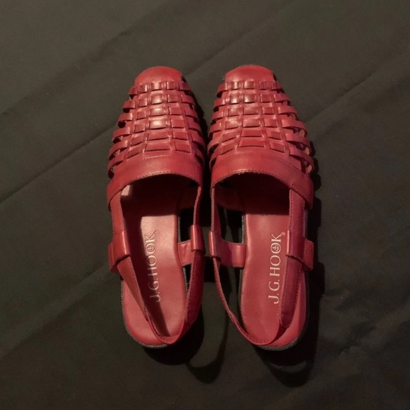 JG Hook Shoes Woven Leather Sling Back Shoes By Jg Hook Poshmark